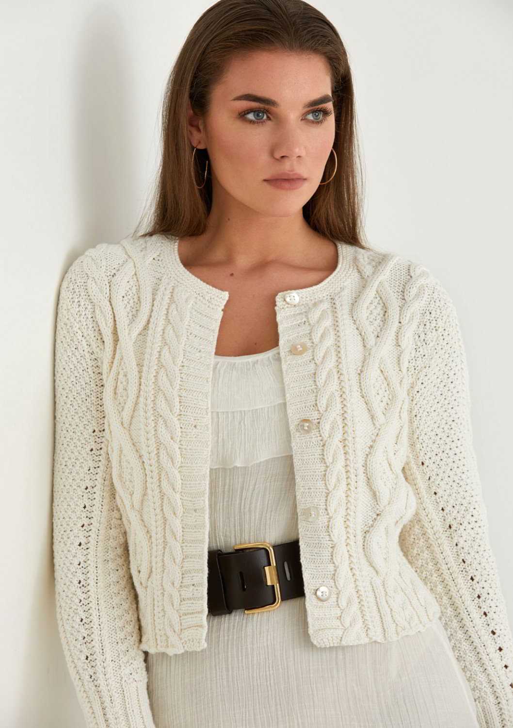 Crop top cardigan knitting pattern