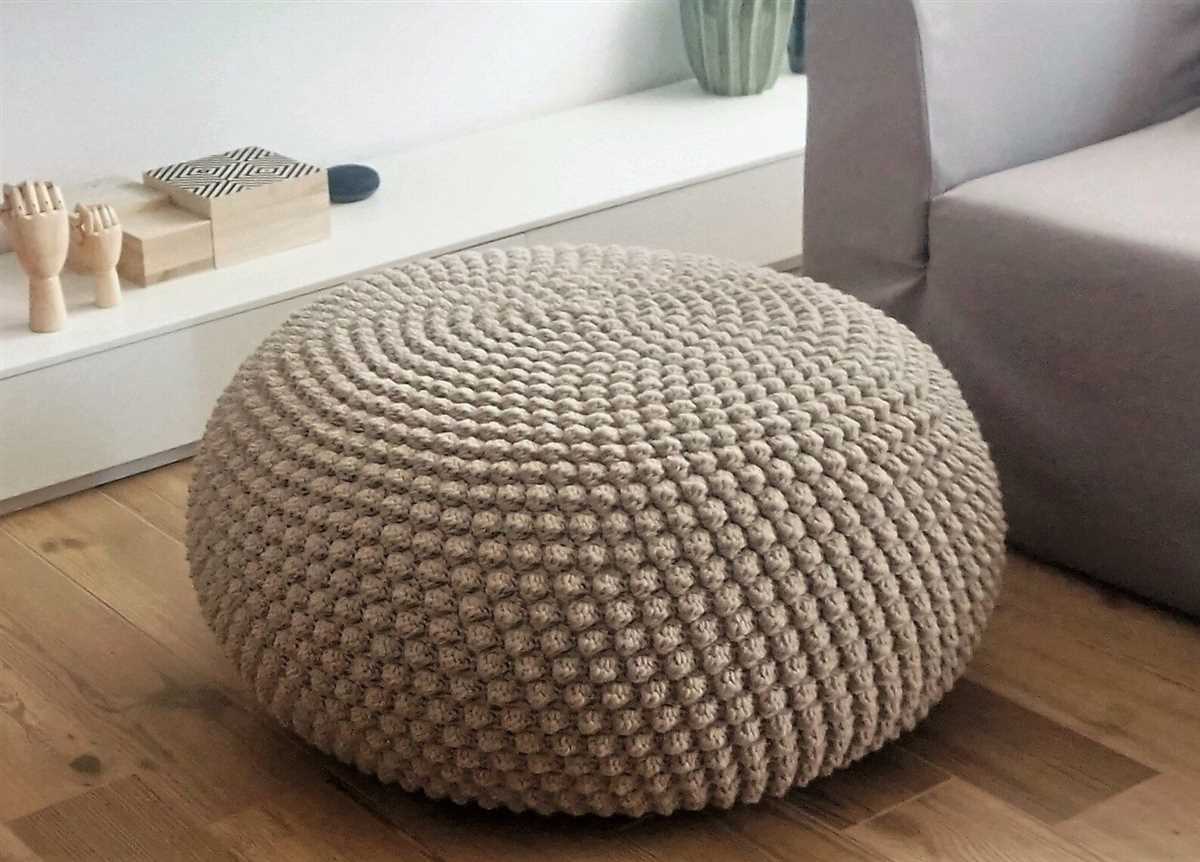 Knitted pouf pattern free