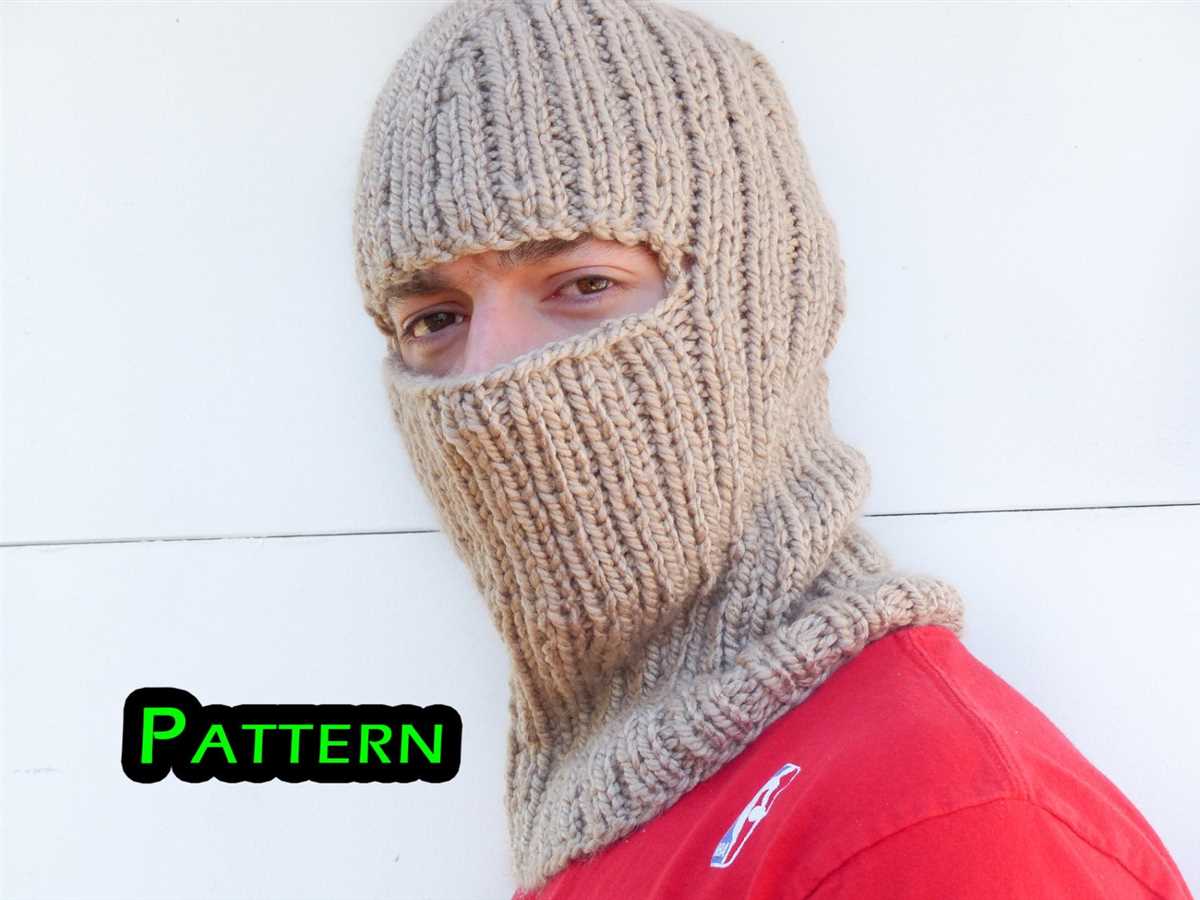 Free balaclava knitting pattern straight needles