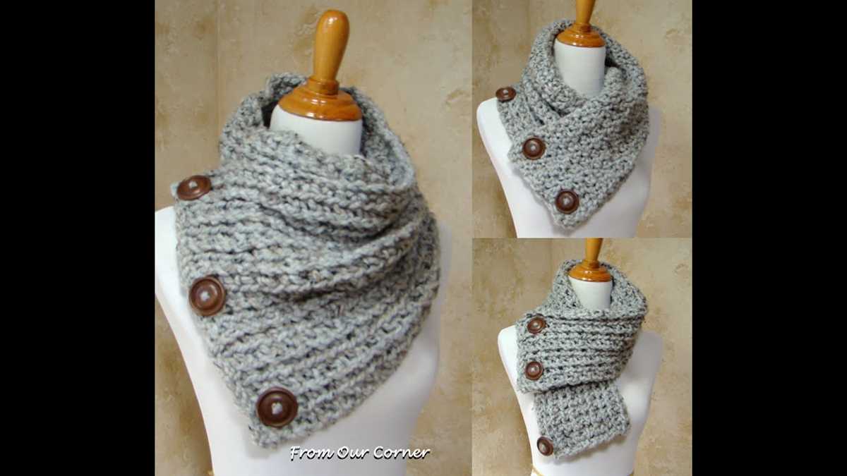 Loom knit cowl neck scarf pattern