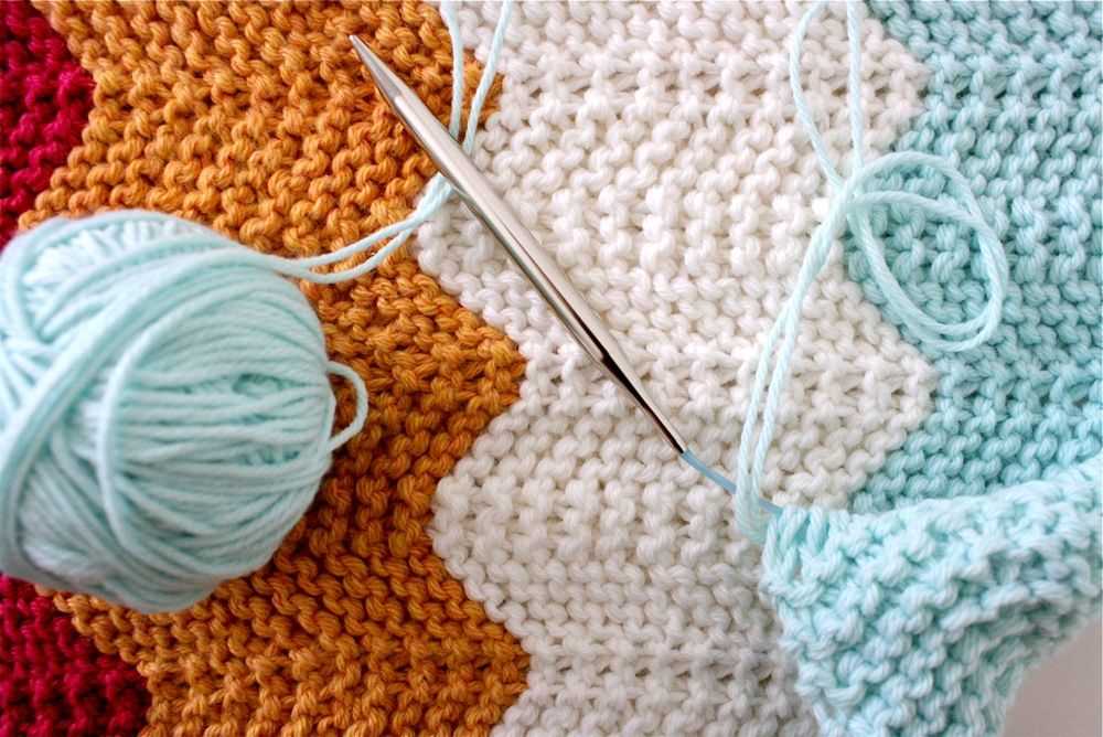 Scrap blanket knit pattern