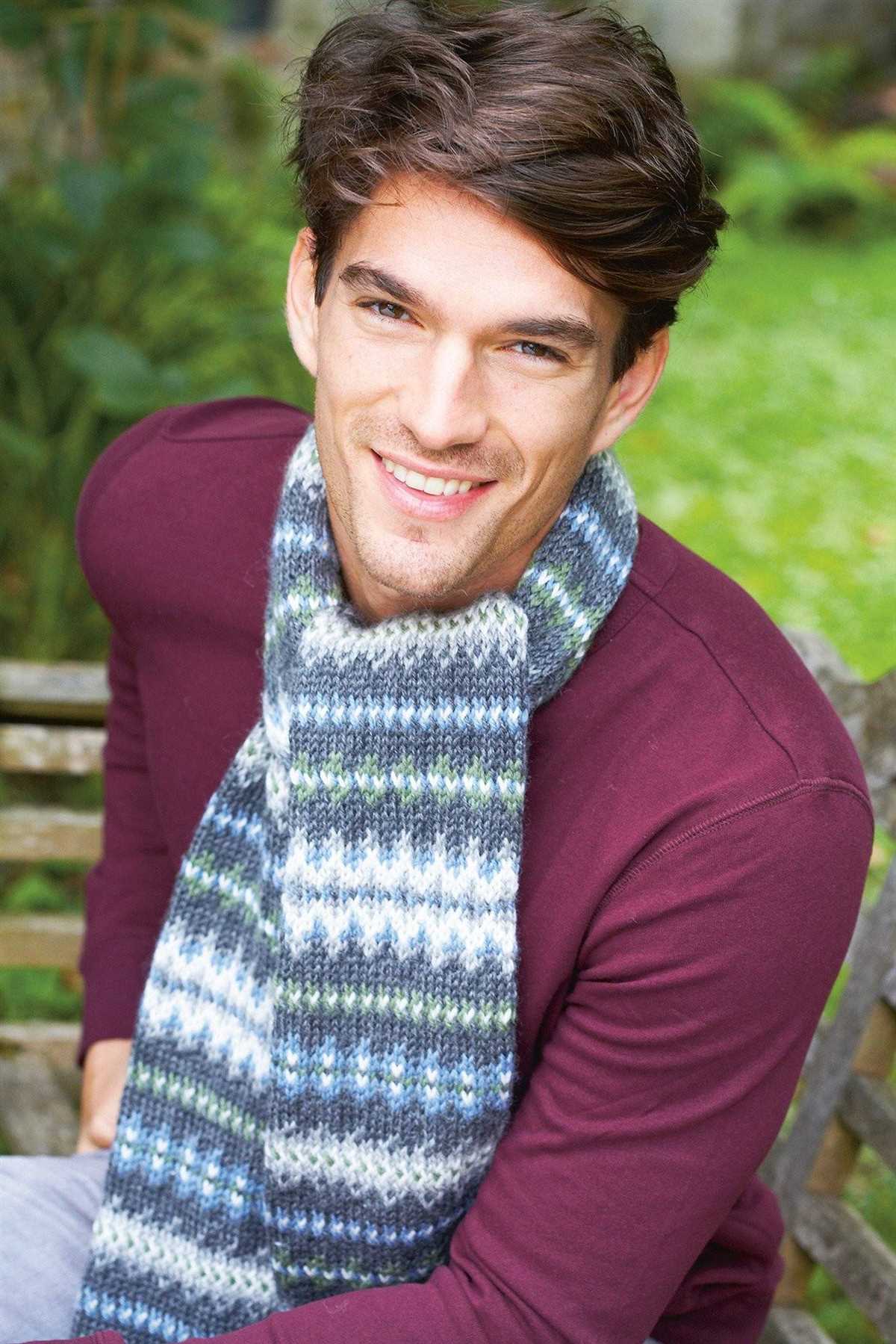 Mens knit scarf pattern