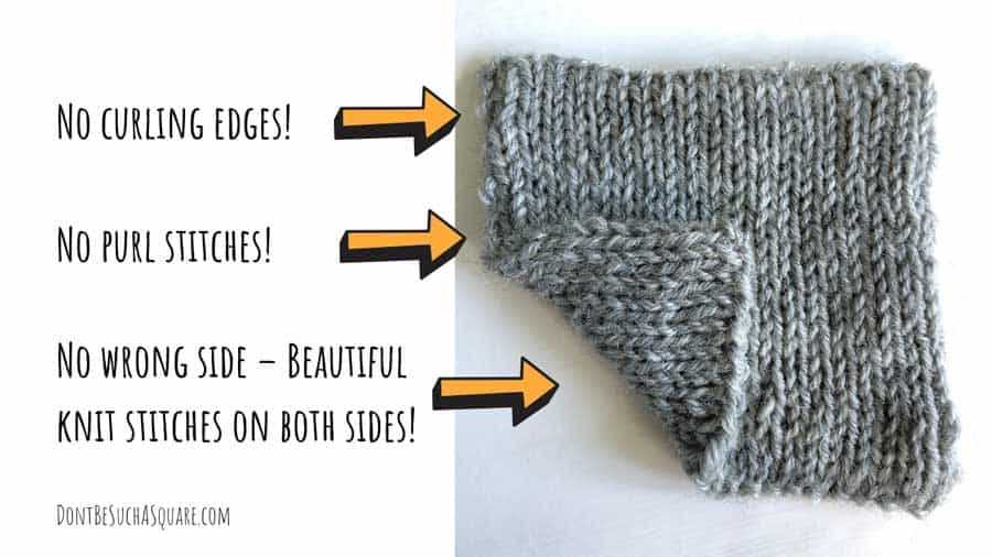 Two sided knitting patterns