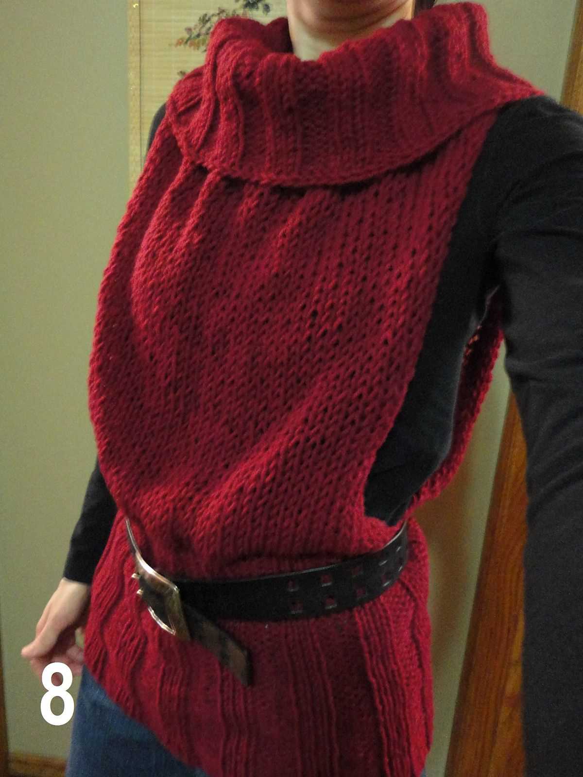 Loom knit cowl neck scarf pattern