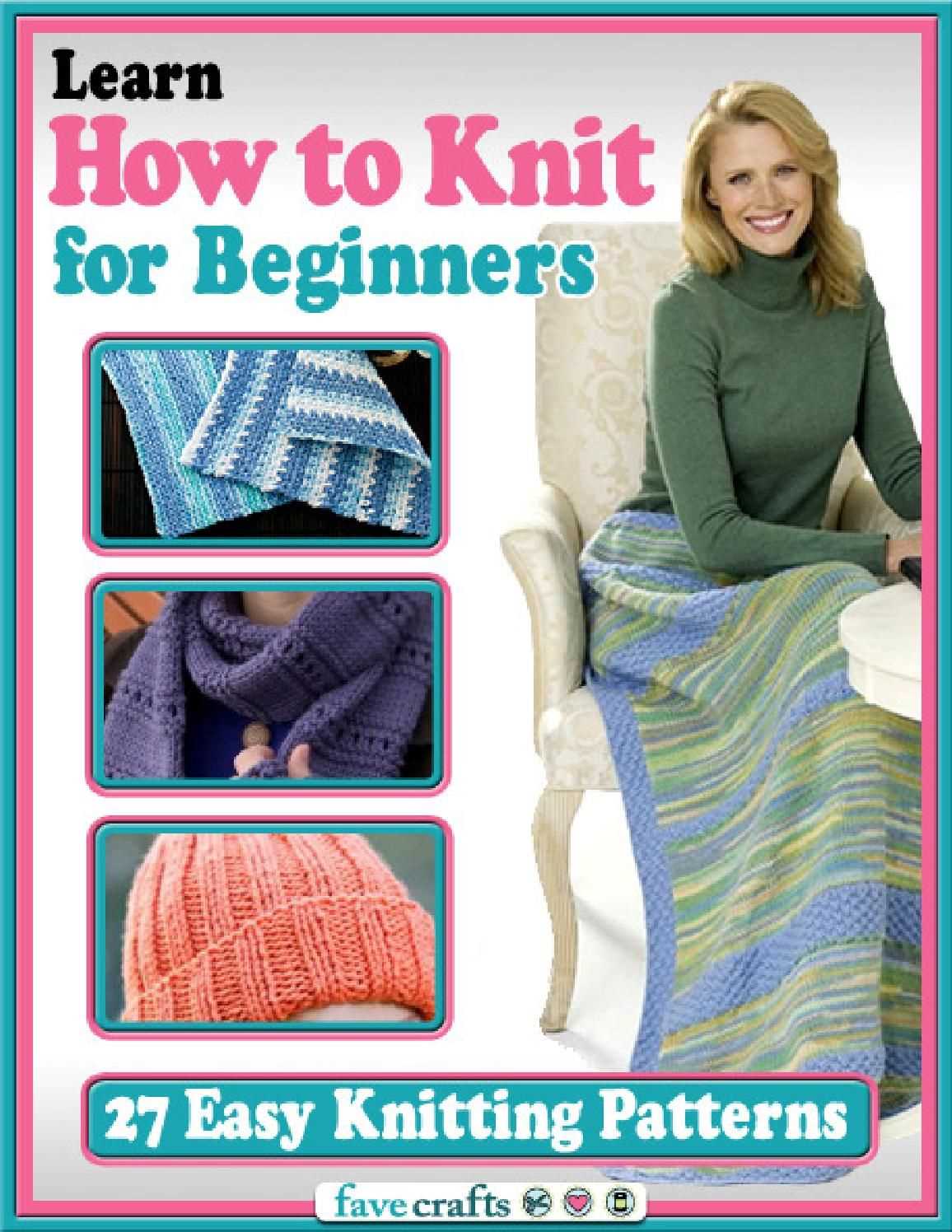 Free and easy knitting patterns for beginners