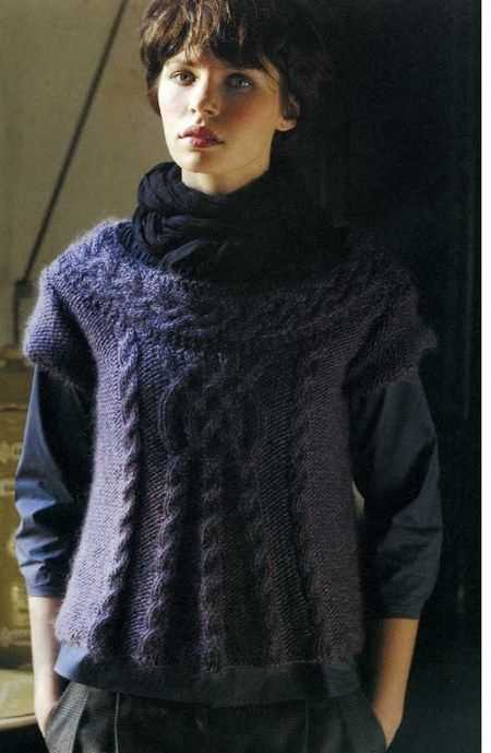 Free aran vest knitting patterns