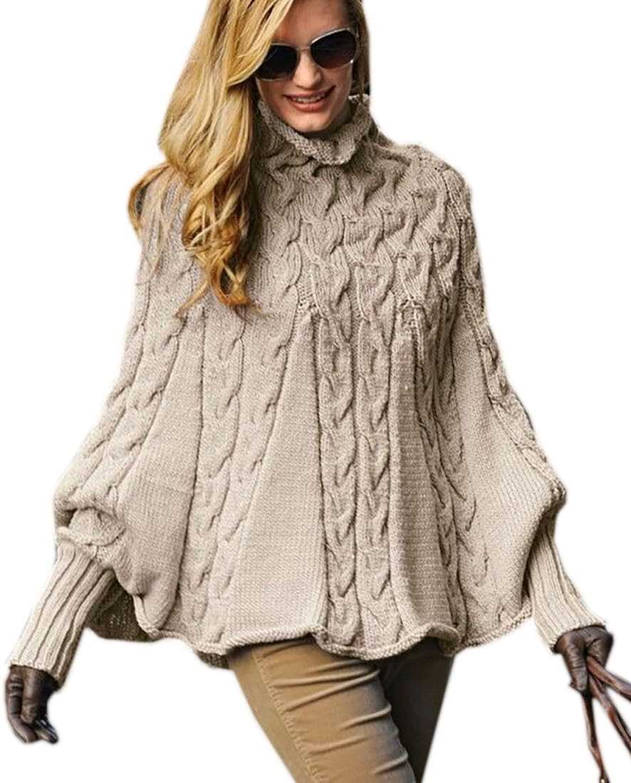 Poncho sweater with sleeves knitting pattern