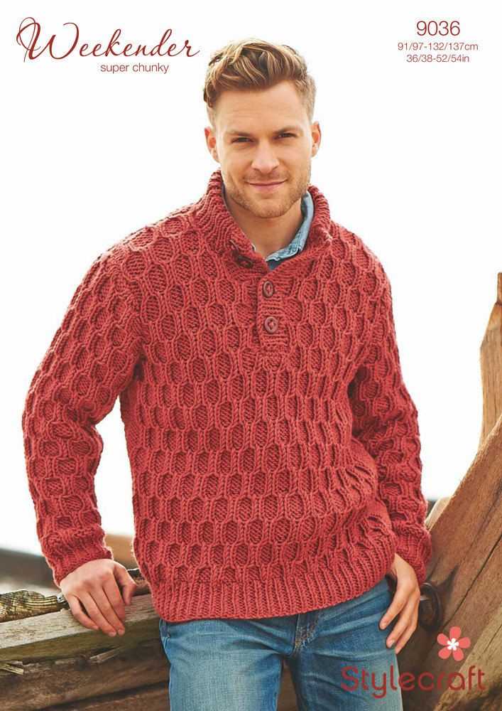 Mens chunky jumper knitting pattern free