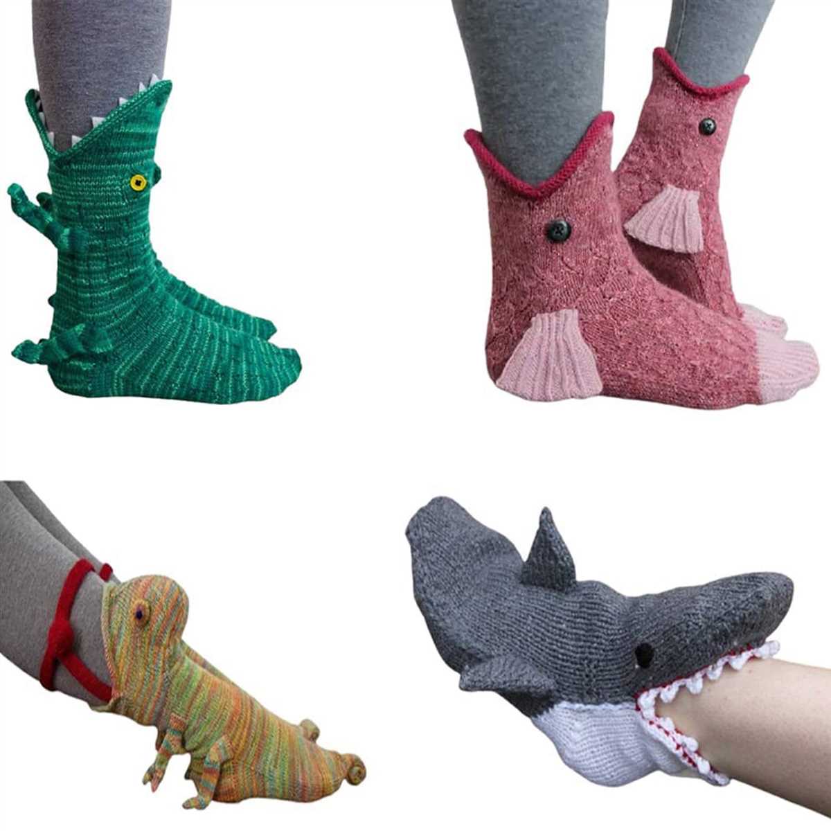 Knitting pattern crocodile socks