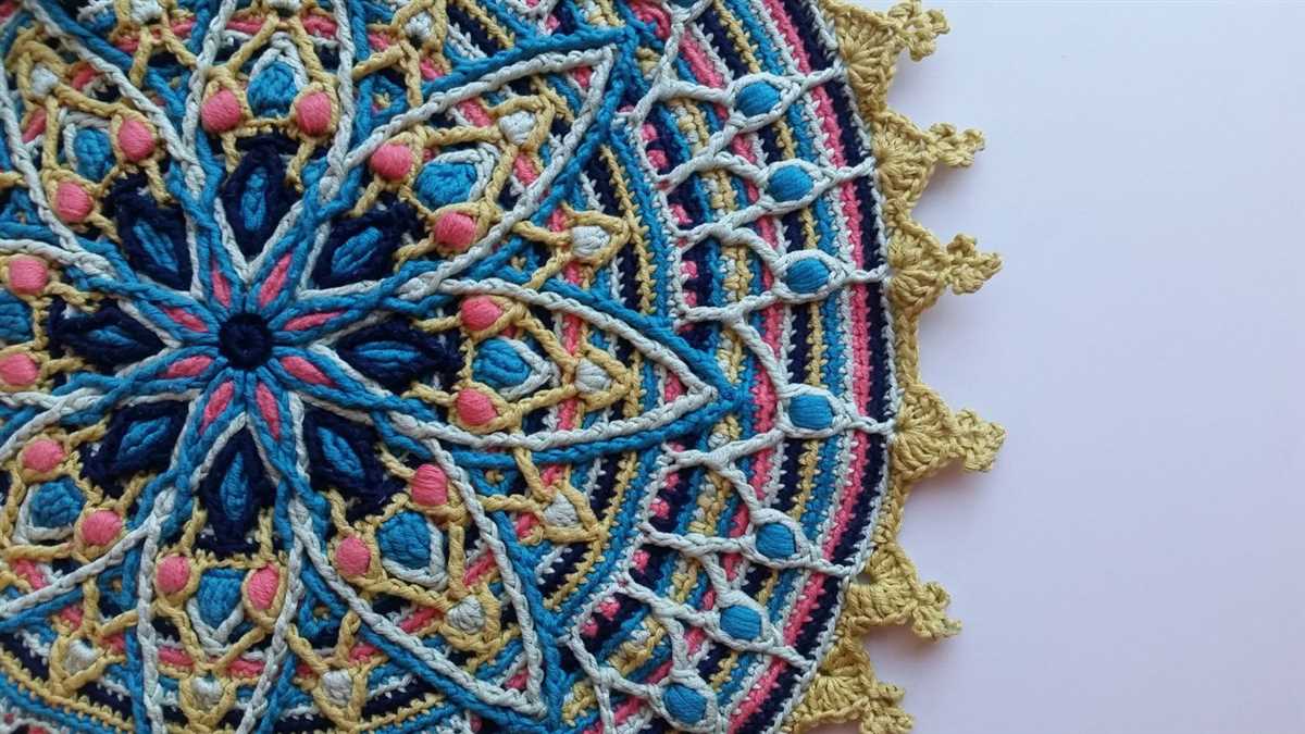 Knitted mandala patterns