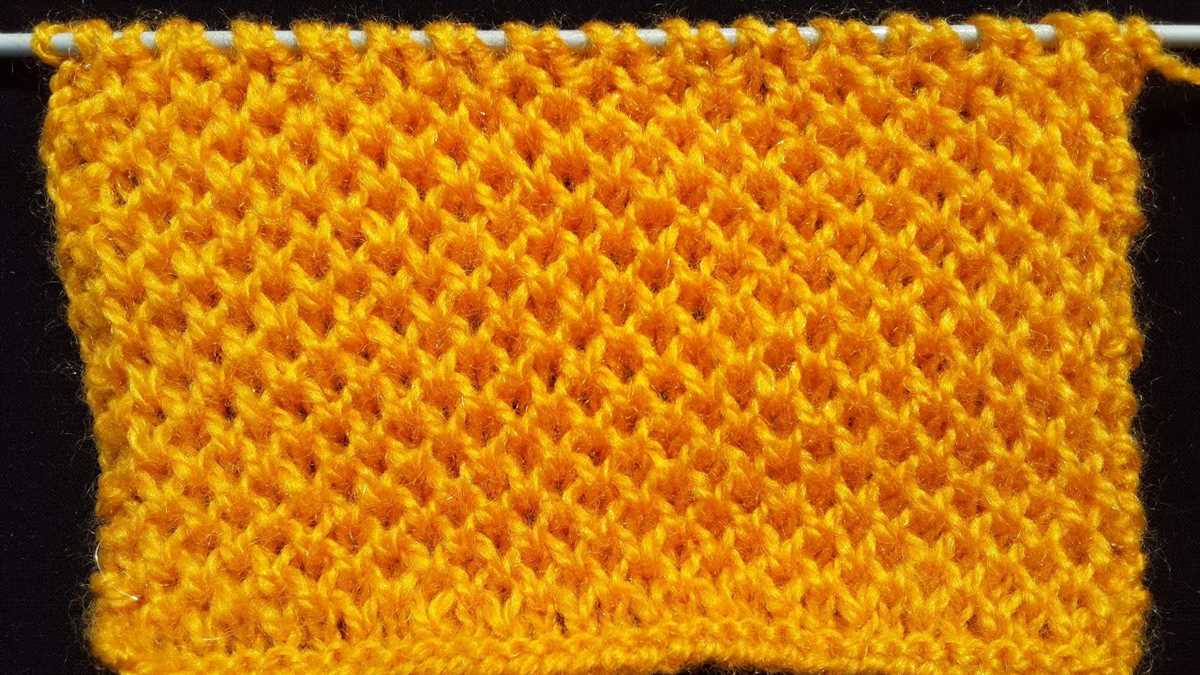 Honeycomb brioche knitting pattern