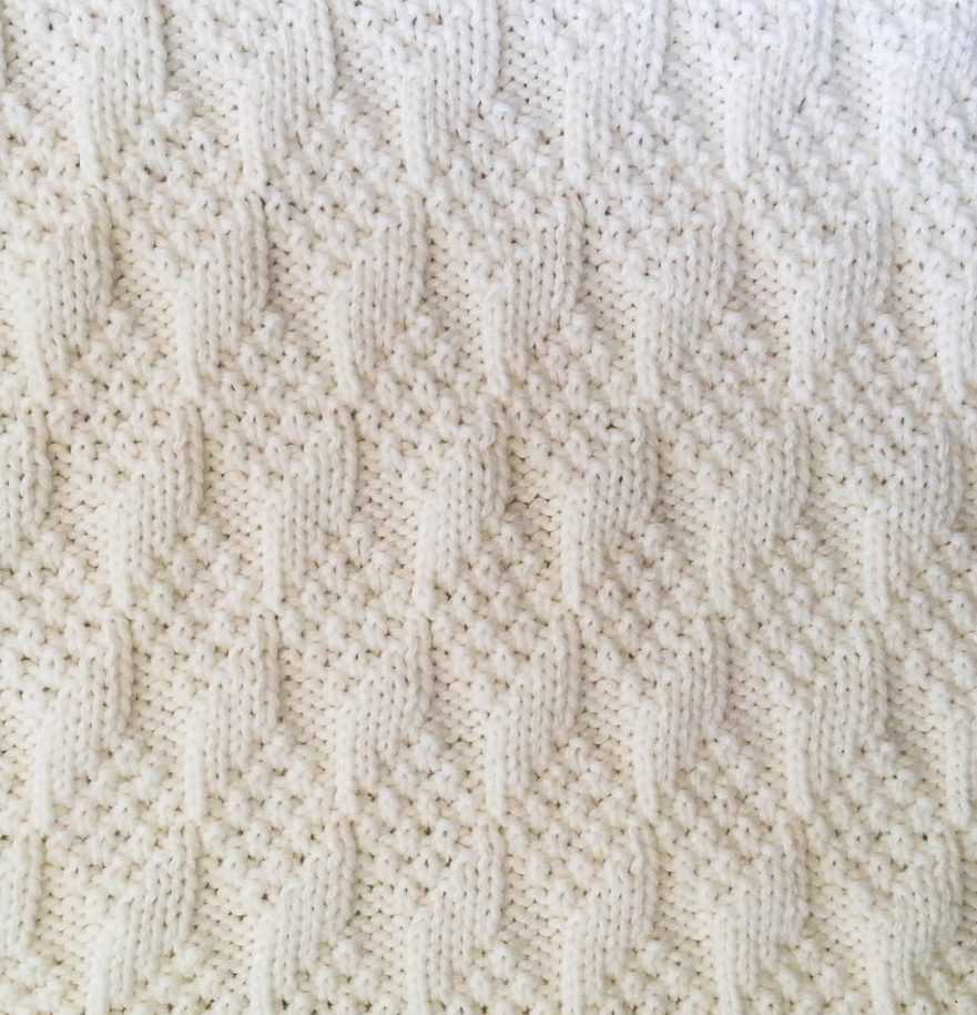 Diamond blanket knitting pattern