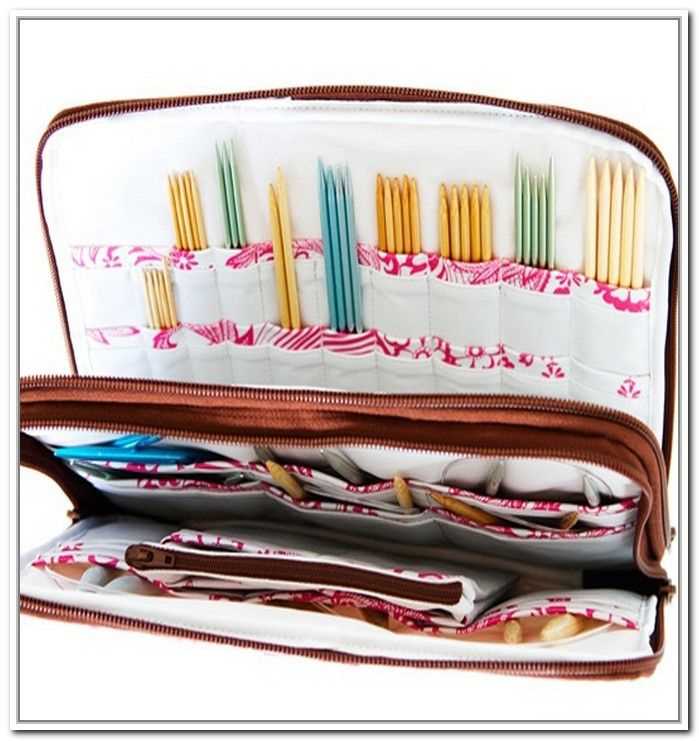 Knitting needle storage pattern