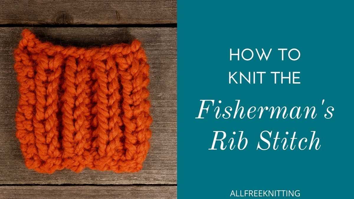 Free fisherman's rib knitting patterns