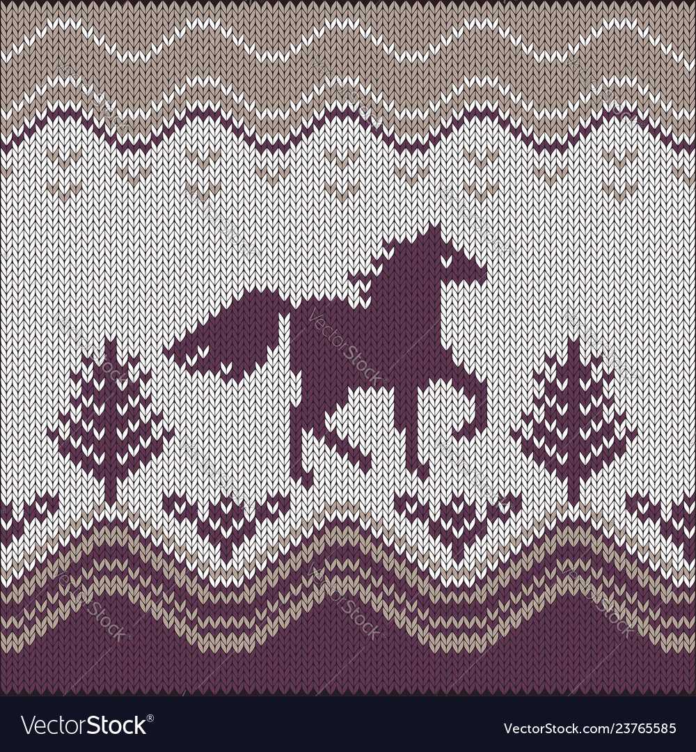 Free horse pattern knitting