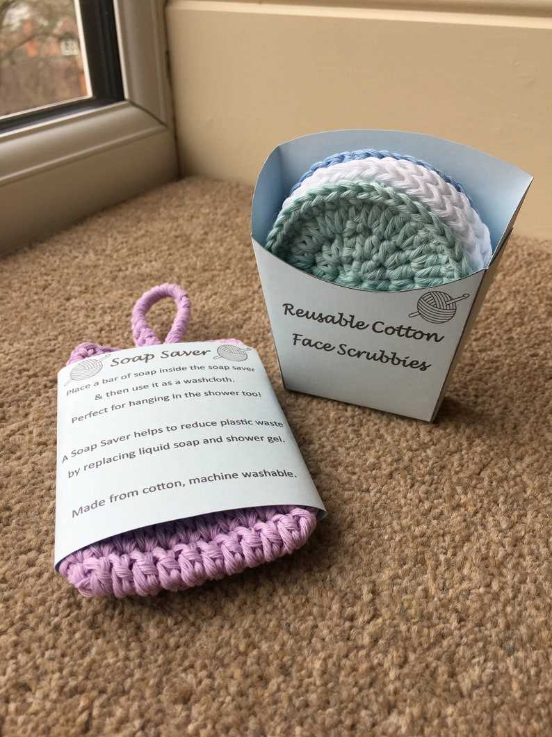 Knitted soap bag pattern