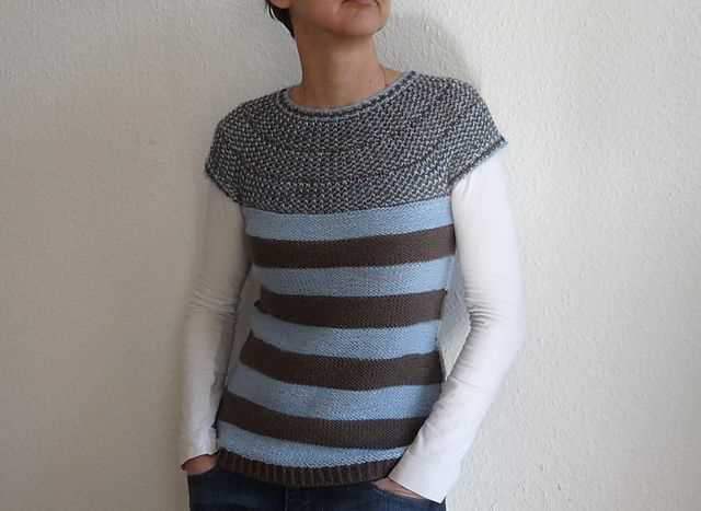 Top down knit sweater pattern