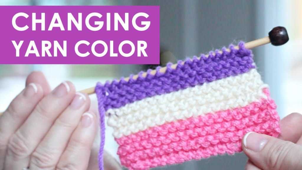 How to change colors in knitting pattern