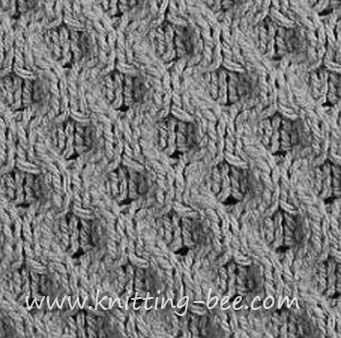 Aran honeycomb knitting pattern