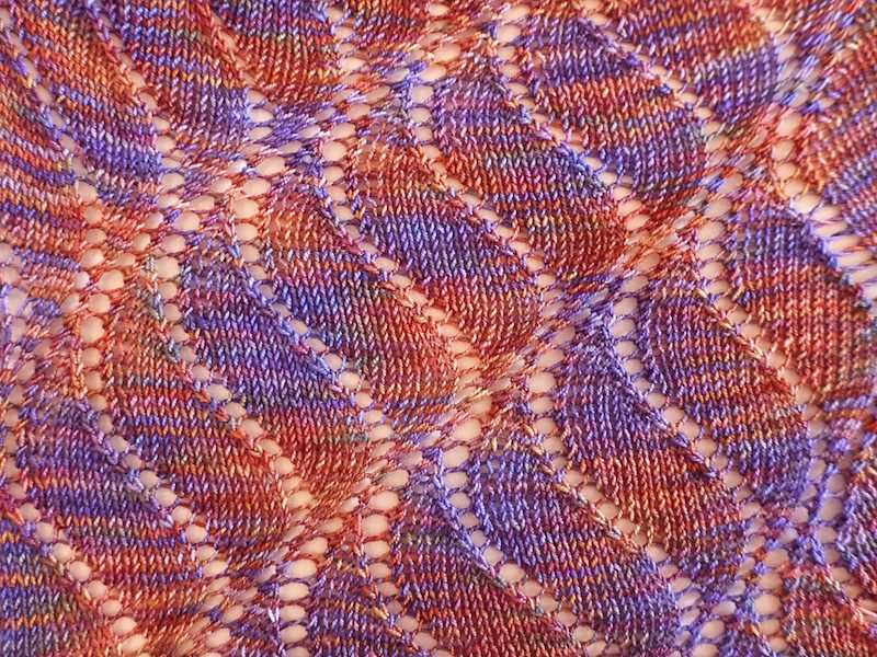 Wave shawl knit pattern