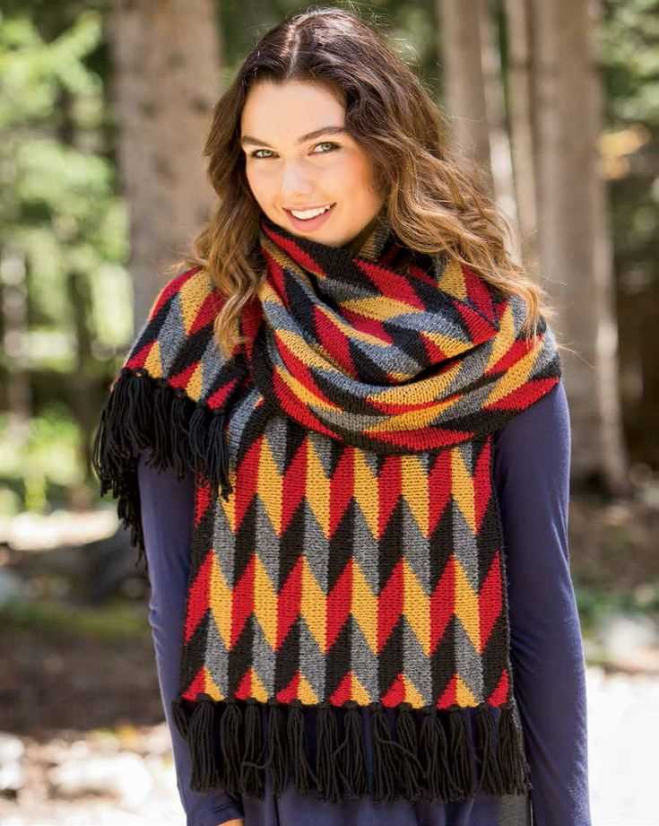 Free knit hitchhiker scarf pattern