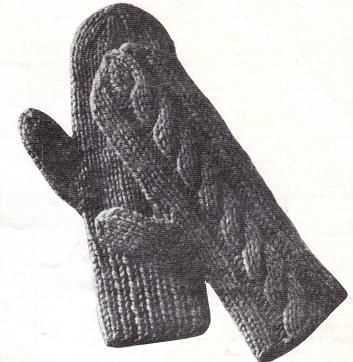 Free knit pattern for two needle mittens