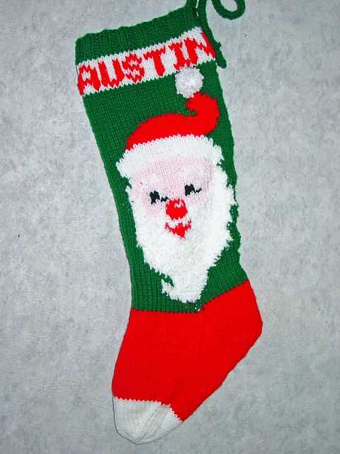 Free knitted christmas stocking patterns with name