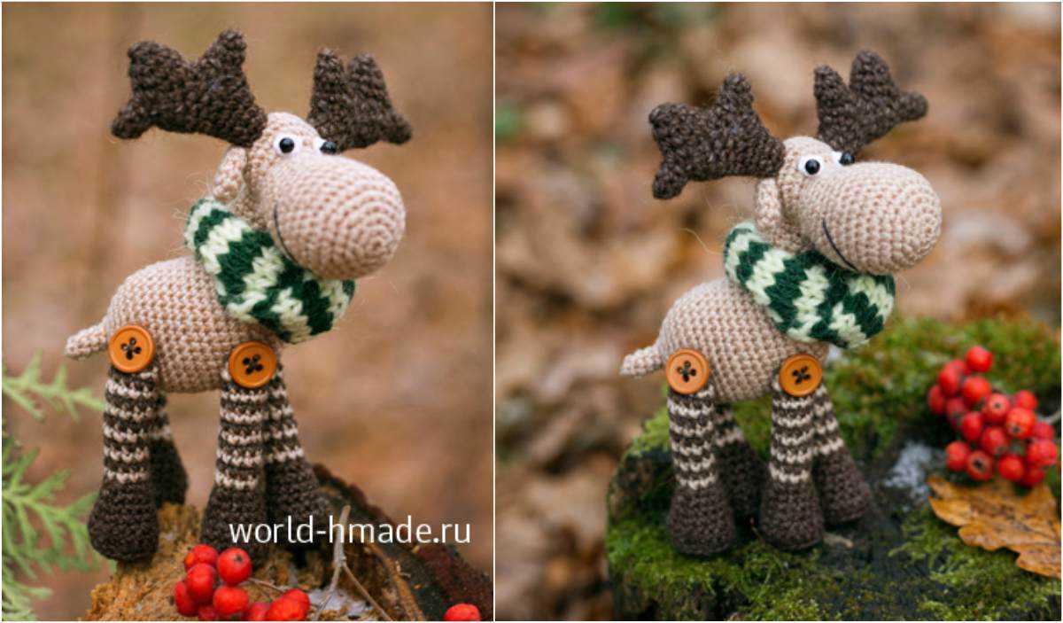 Free knitted moose pattern