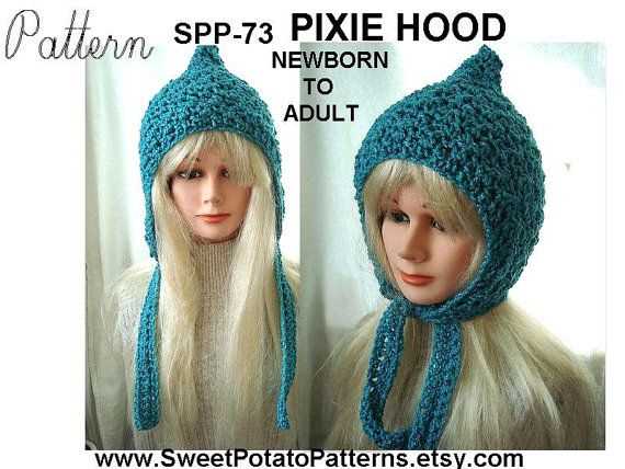 Free knitted pixie hat pattern for adults