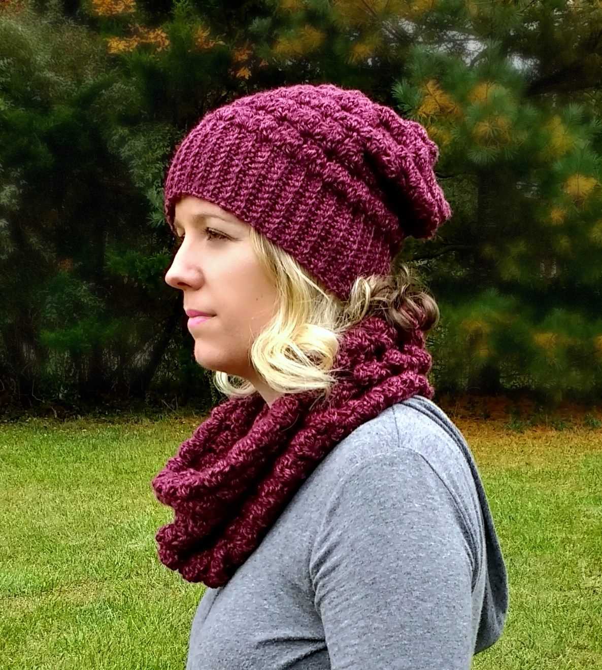 Free knitted slouchy beanie pattern