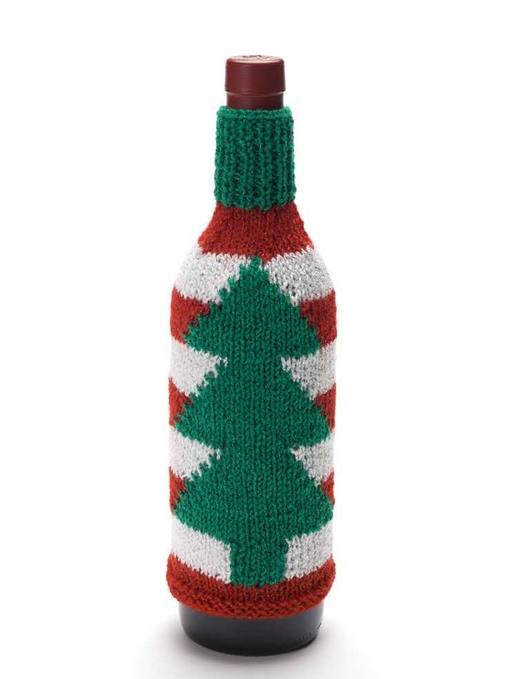 Free knitted wine bottle cozy pattern