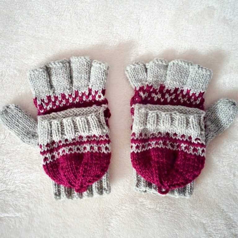 Free knitting pattern for childrens fingerless mittens