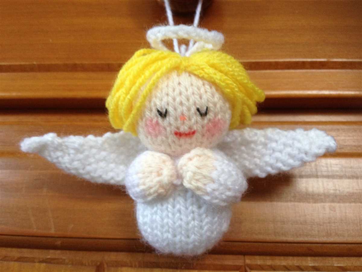 Free knitting pattern for christmas angel