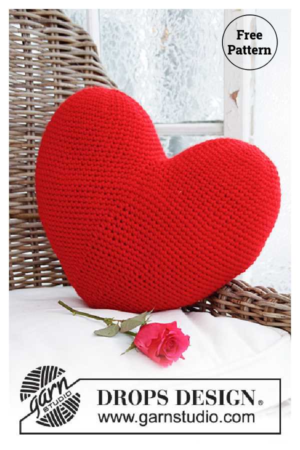 Free knitting pattern for heart shaped