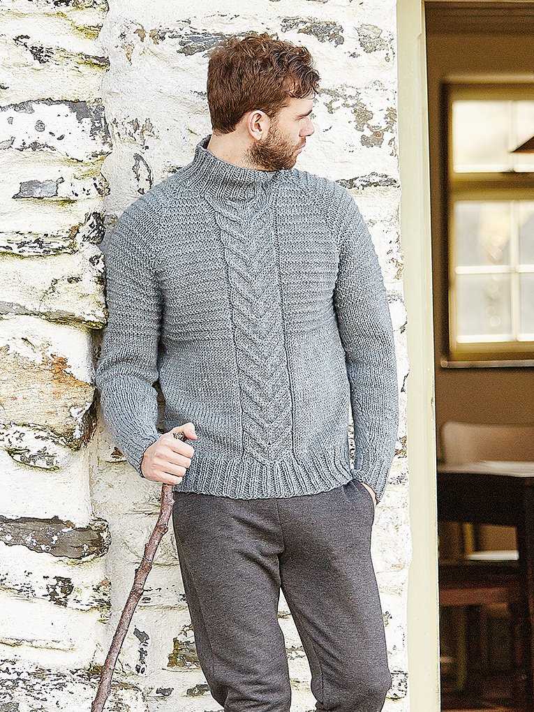 Free knitting pattern for men's raglan sweater