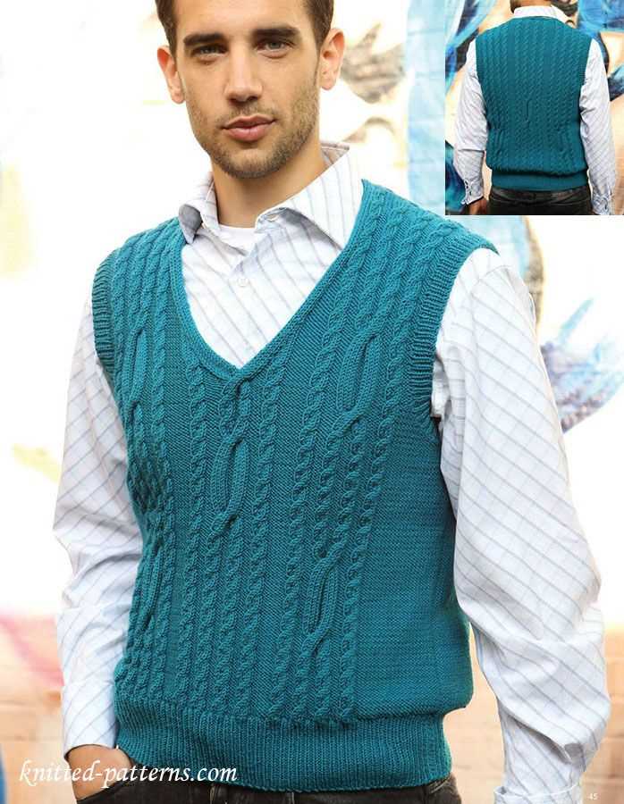 Free knitting pattern for men's tank top