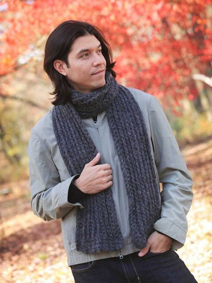 Free knitting pattern for mens scarf