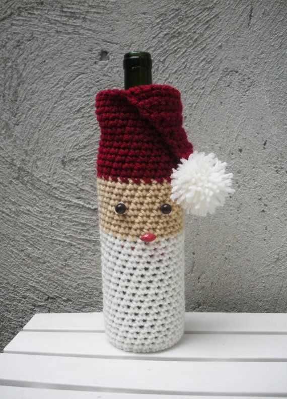 Free knitting pattern for wine bottle hat and scarf