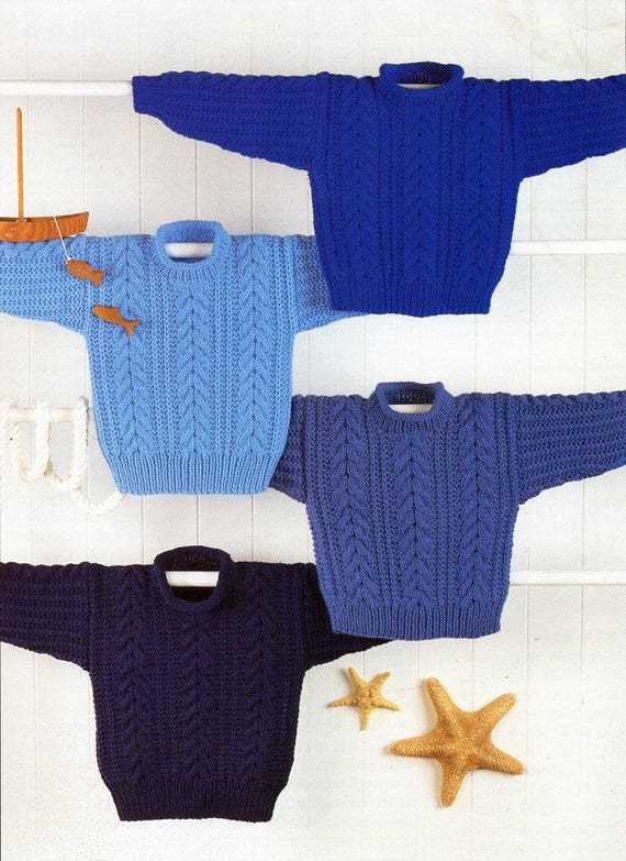 Free knitting patterns for childrens aran sweaters