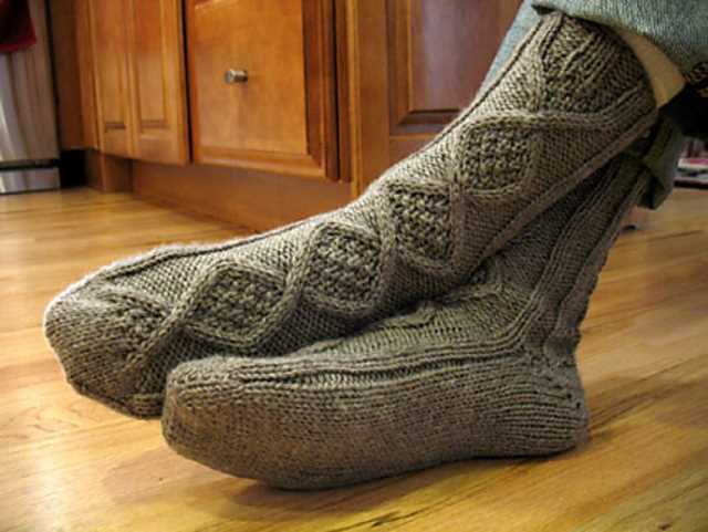 Boot sock knitting pattern