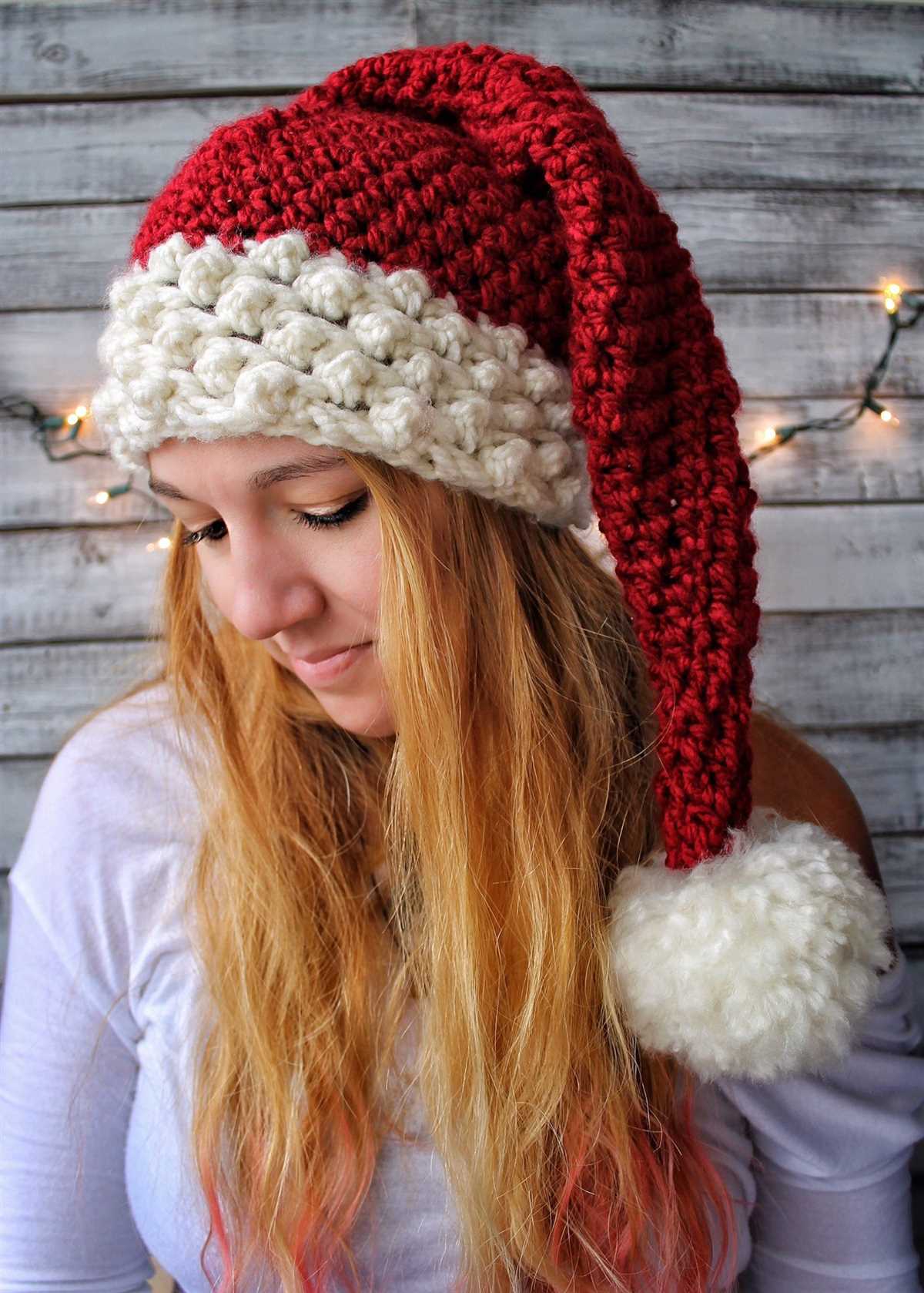 Chunky knit santa hat pattern free