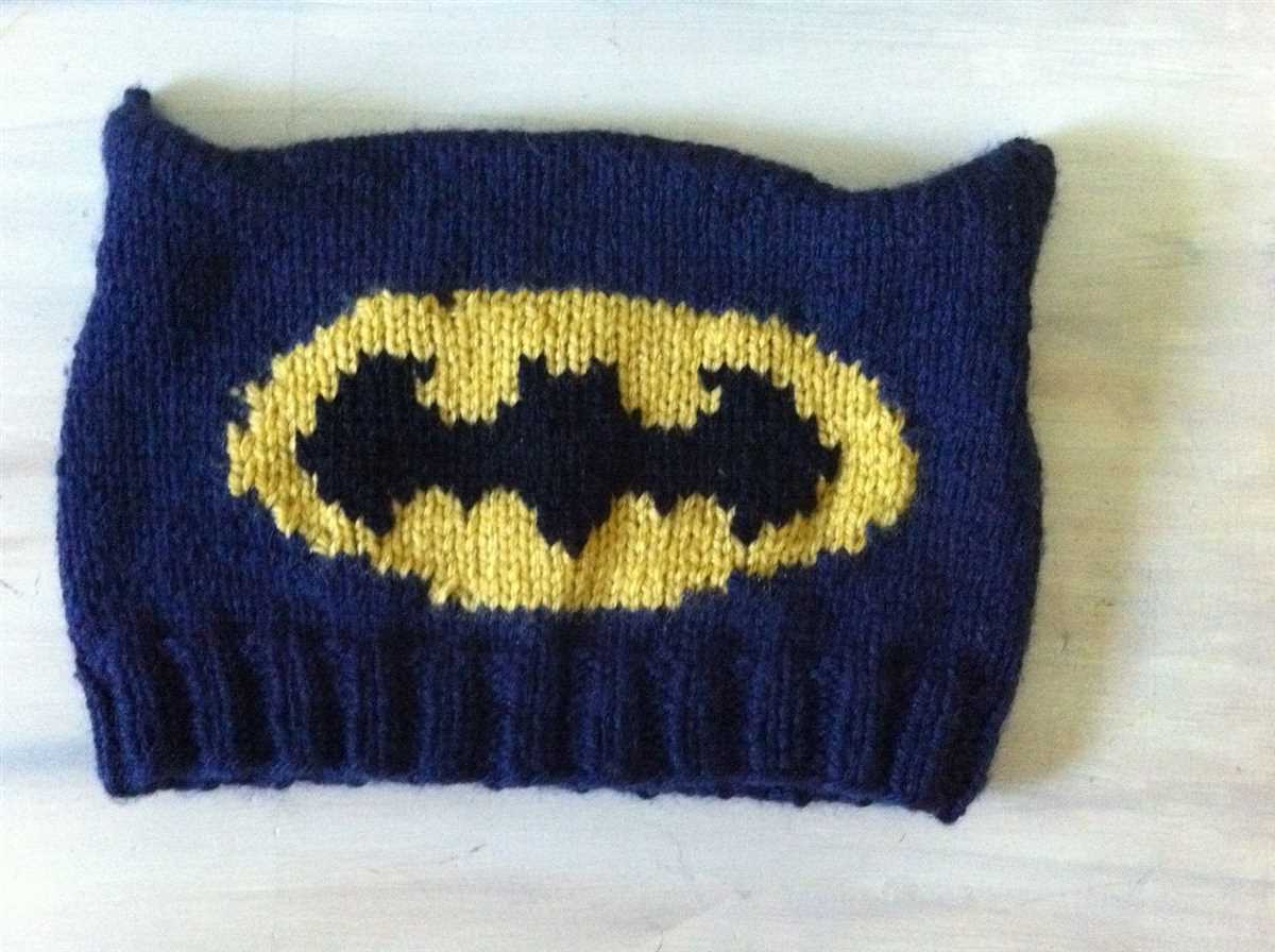 Knitted batman hat pattern