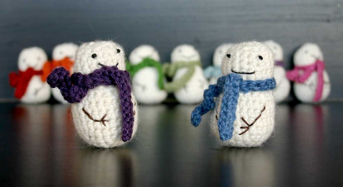 Free mini snowman knitting pattern