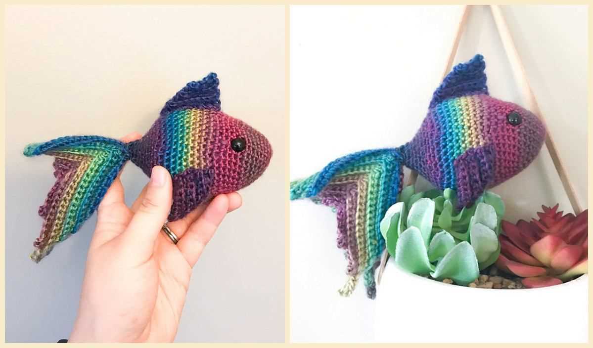 Knitted goldfish pattern