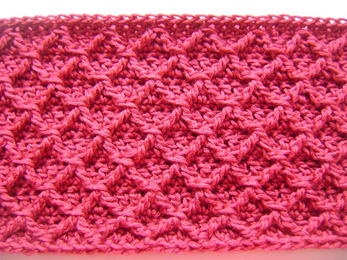 Diamond stitch knitting pattern