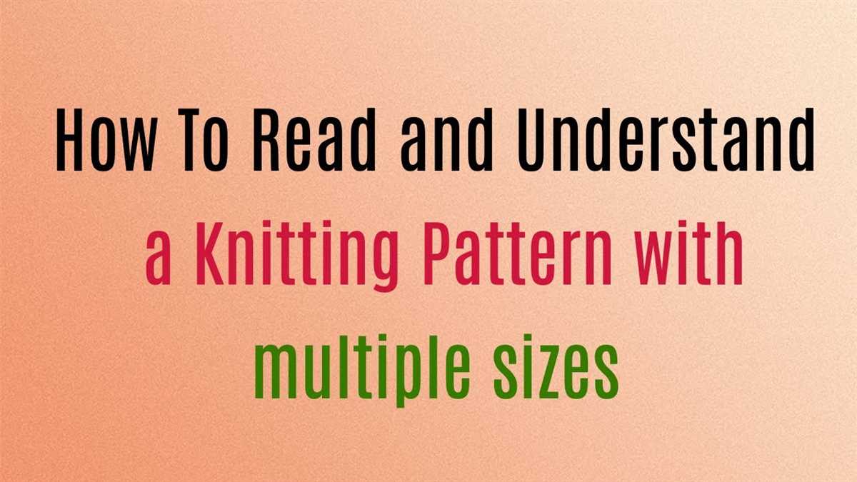 How to read knitting patterns