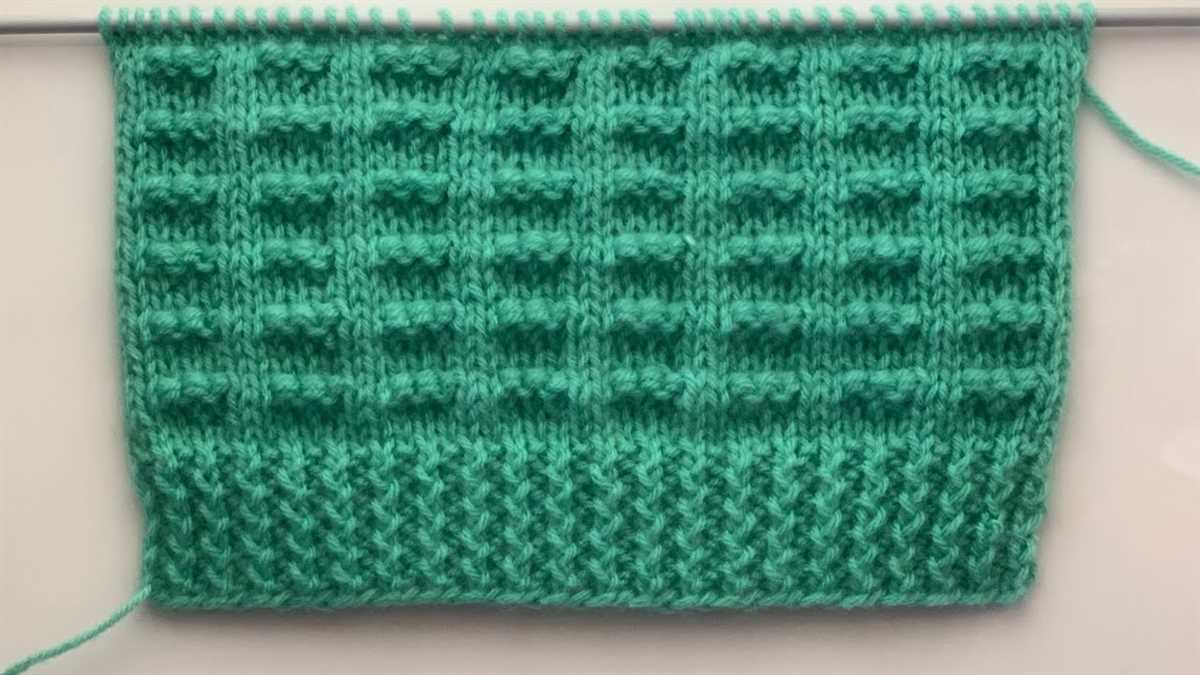 Sand stitch knit pattern