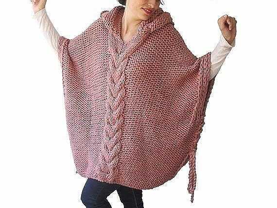 Free plus size poncho knitting patterns