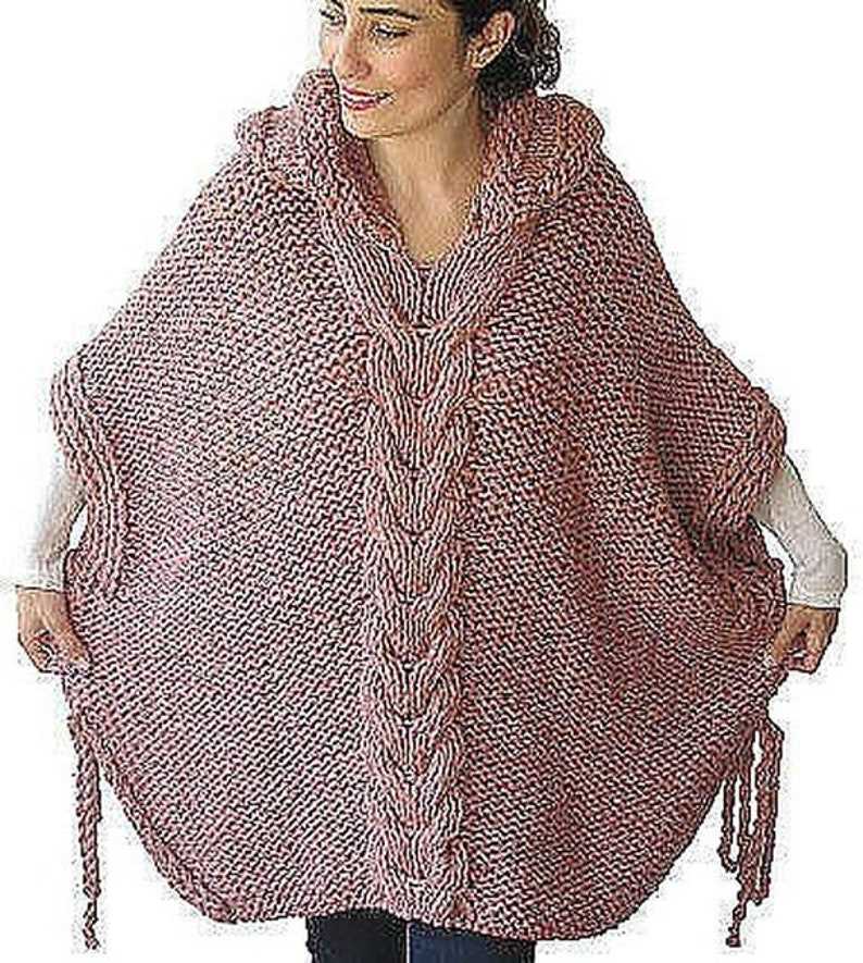 Free plus size poncho knitting patterns