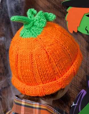 Free pumpkin hat knitting pattern